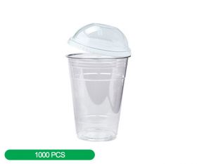  Clear Cups With Dom Lid 8oz - (1000pcs)