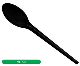 Abo Saham Black Plastic Spoon