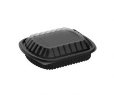 Microwave Plate - 1  Compartments with Lid (250pcs)
