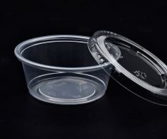 Transparent Cosmo salad box, 3.25 ounces, with lid, 20*100