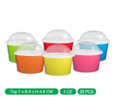 Multi color Paper cups for ice cream 4oz 1000 pcs
