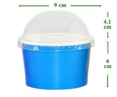 Blue paper cup for ice-cream 