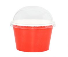  Red Paper cups for ice cream 8oz 