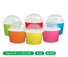  Multi color Paper cups for ice cream 8oz 1000 pcs