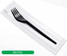 Abosaham Envelope Black Plastic Fork (cartone 500pcs)
