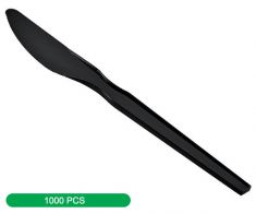 Large Plastic Knife VIP2 Black  1000pcs