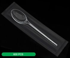 Abosaham Envelope clear Plastic spoon VIP2  12*50| 600 pcs