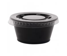 Salad box 2 oz- black Cosmo with the lid( 2000 pcs)
