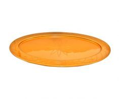 Plastic oval sweets tray gold - Large (30pcs)