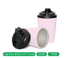 Pink Steel Coffee Cups 12 oz (1 pcs)