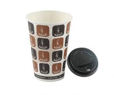 Single wall Paper Cup 12oz with Lids (50pcs)