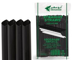  carton black  Juice Plastic Straws with wrapped - 10mm 20*250