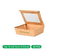 paper food box with pet window 500ml (200pcs)
