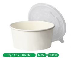 Paper bowls with lids 14oz (1000pcs)