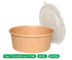 Paper bowls with lids 16oz (1000pcs)