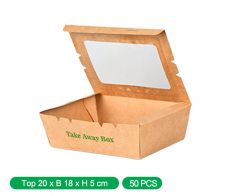  paper food box with window 1200ml (200pcs)