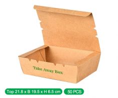 Brown paper food box without window 2100 mm (200 pcs)