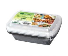 Rectangle Microwave Dish - Wrapping 10 *15- Black 500 ml