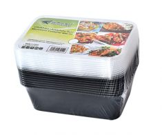 Rectangle Microwave Dish - Wrapping 10 *15- Black 750 ml