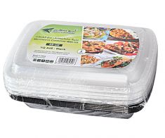 Rectangle Microwave Dish - Wrapping 3*24 - Black 58 oz