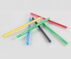 Colored Juice Plastic Straws - 9 ml (100pcs)