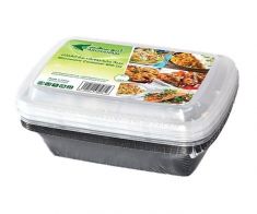 Rectangle Microwave Dish - Wrapping 6 **24- Black 38 oz