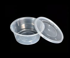 Clear round microwave container 8oz with lids (50pcs)