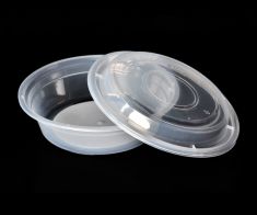 Clear round microwave container 32oz with lids