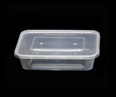 Rectangular microwave container transparent 500 ml 300 pcs