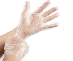 Plastic Disposable Transparent Gloves One Size Fits For All (100 *100)