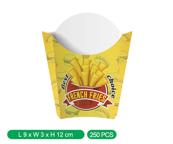 Plain Printed French Fries Paper Pouches, Capacity: 250g