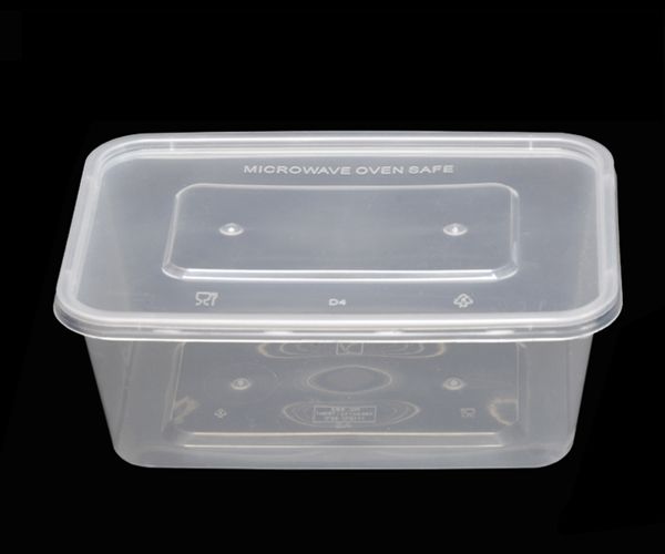 1000ml Clear Rectangle Microwavable Container with Lid 300pcs per